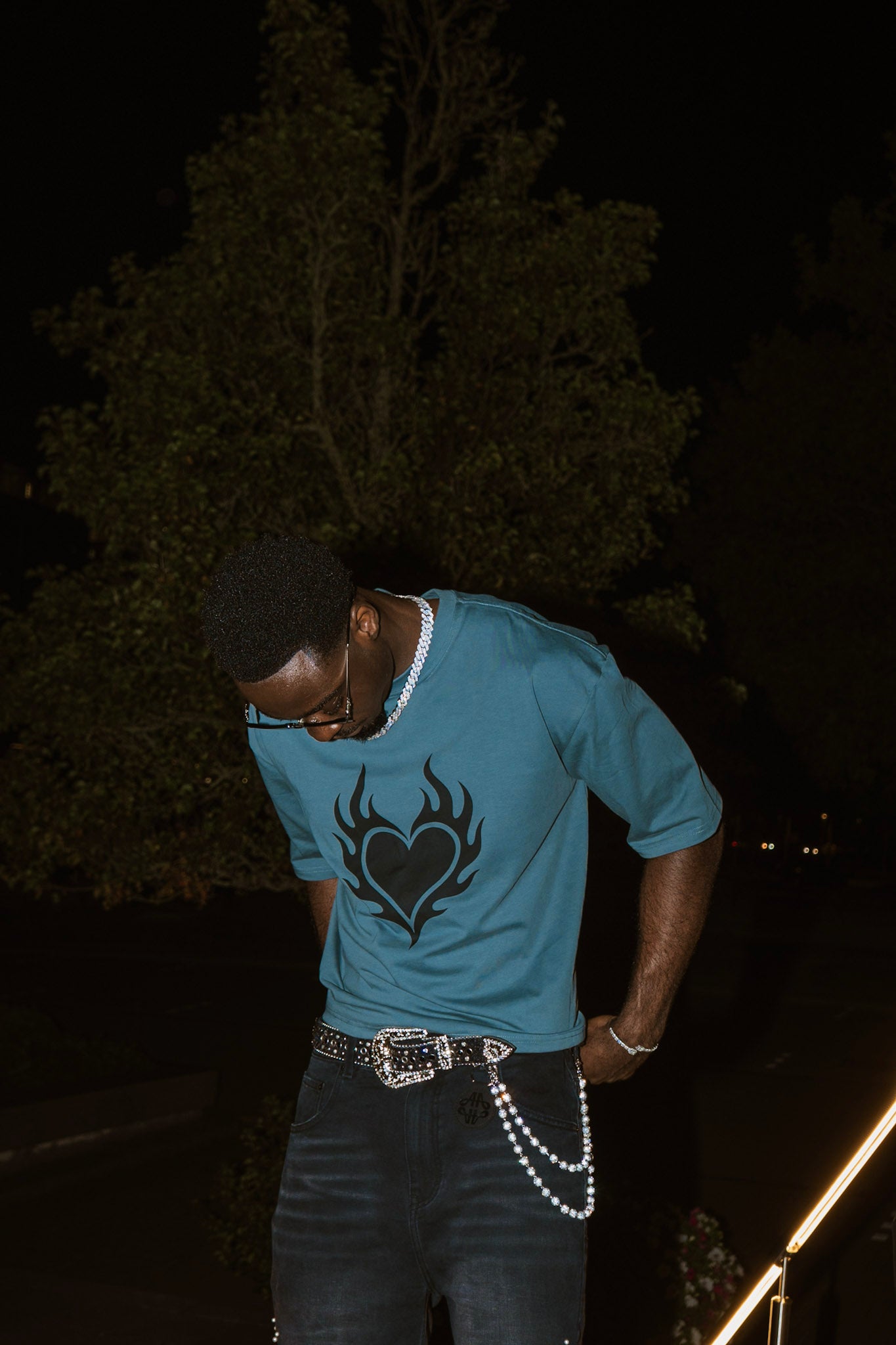 Seventeenth Flame Heart Cropped Tee