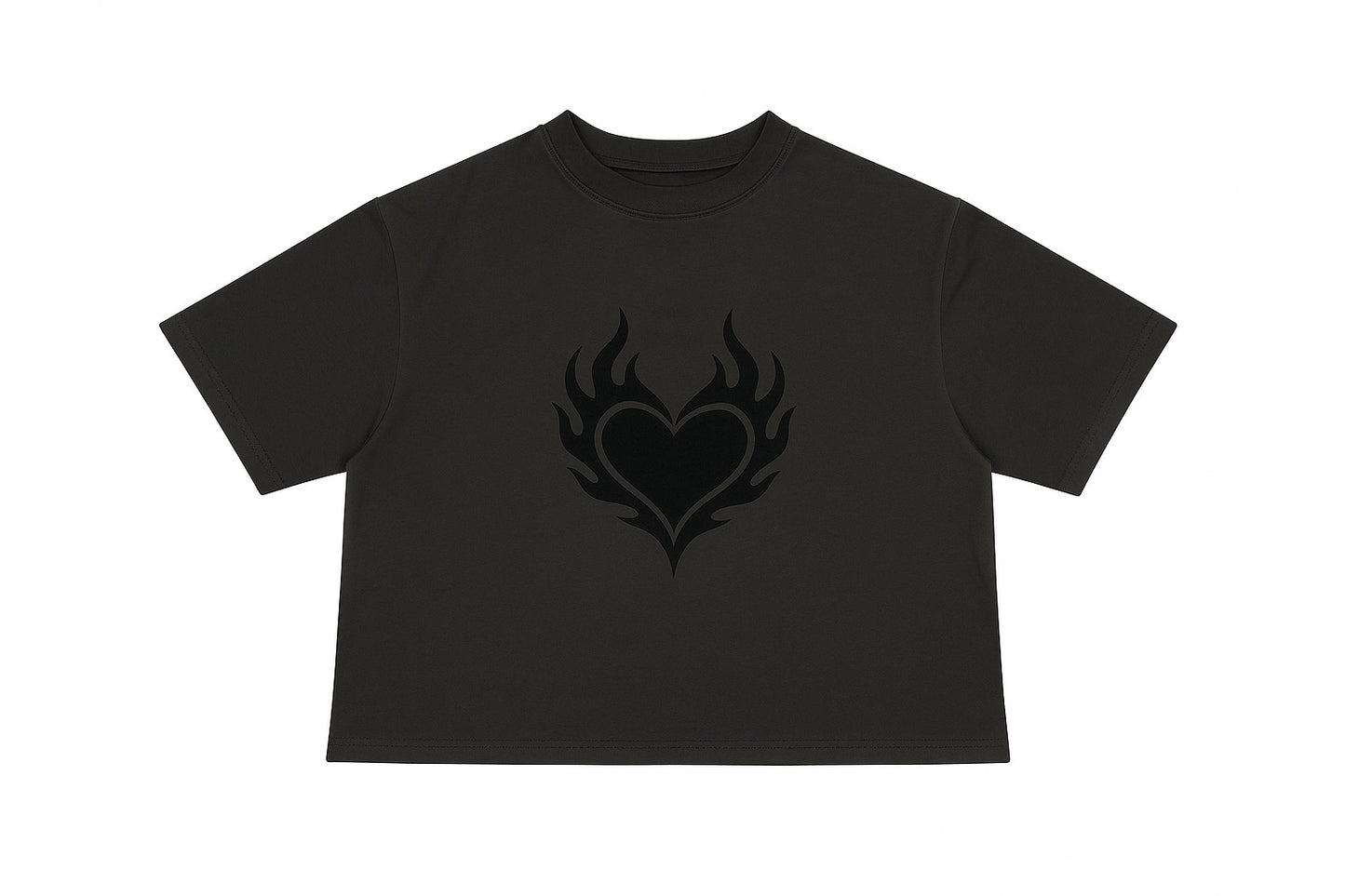 Seventeenth Flame Heart Cropped Tee