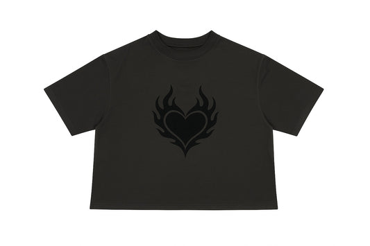 Seventeenth Flame Heart Cropped Tee