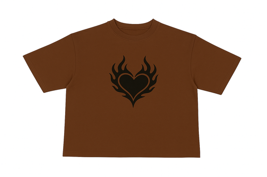 Seventeenth Flame Heart Cropped Tee