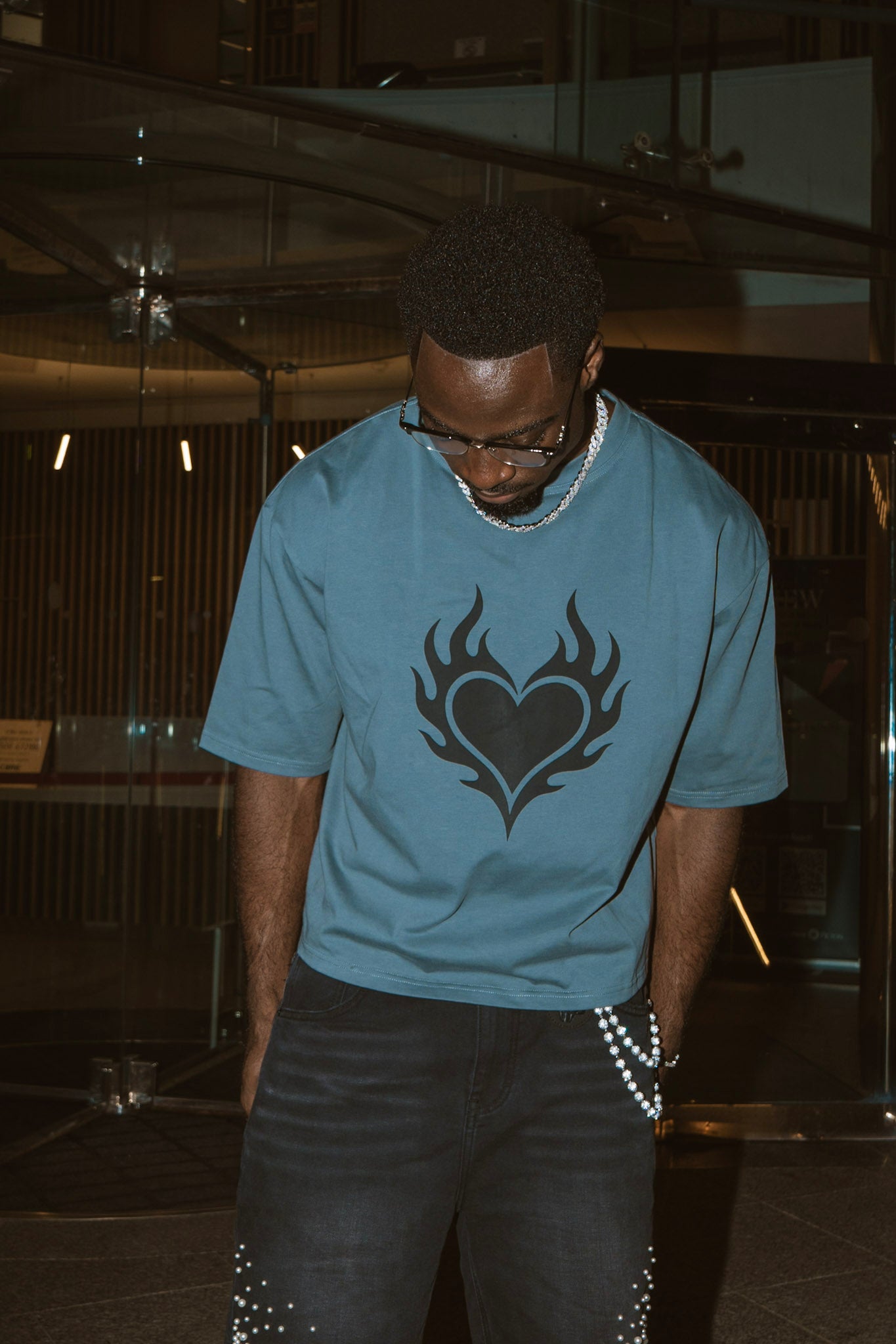 Seventeenth Flame Heart Cropped Tee