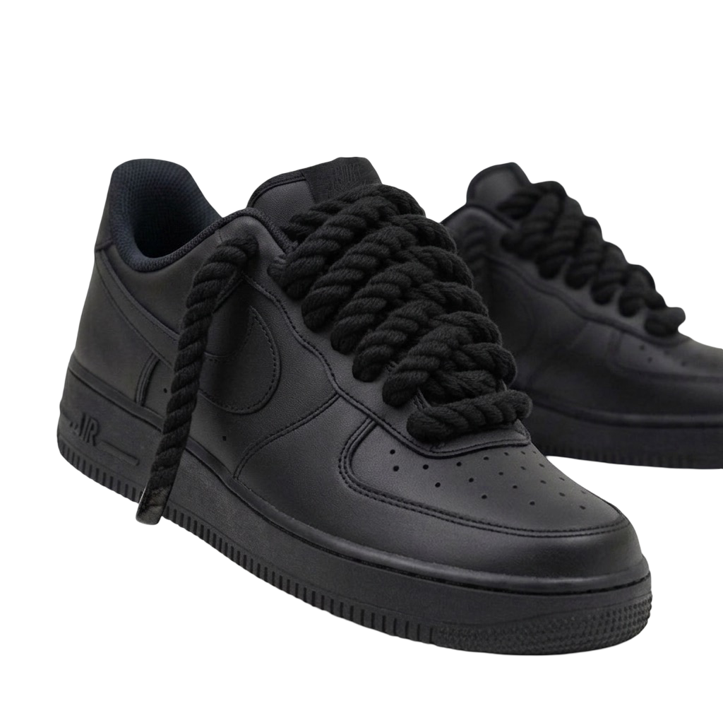 Custom Rope Lace Sneaker Service (Black Airforce 1)