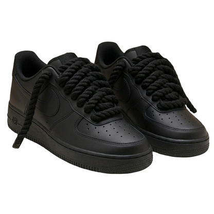 Custom Rope Lace Sneaker Service (Black Airforce 1)