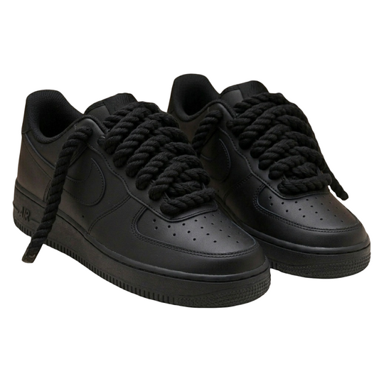 Custom Rope Lace Sneaker Service (Black Airforce 1)