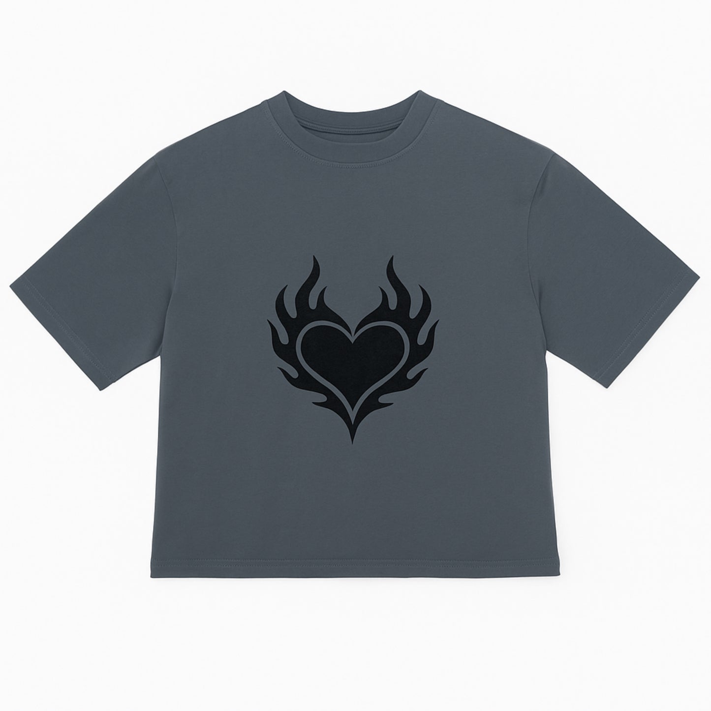Seventeenth Flame Heart Cropped Tee