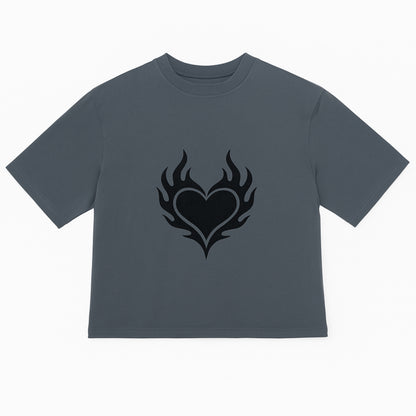 Seventeenth Flame Heart Cropped Tee