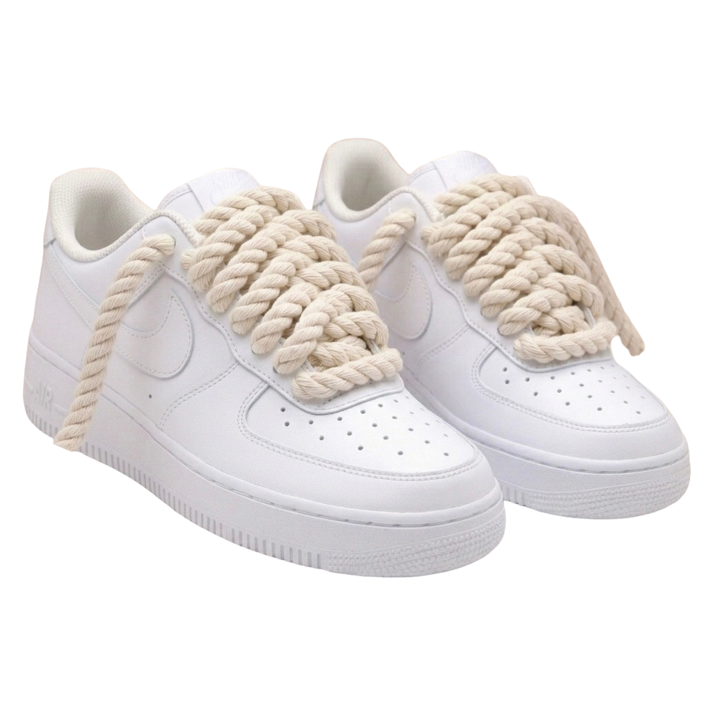 Custom Rope Lace Sneaker Service (White Airforce 1)