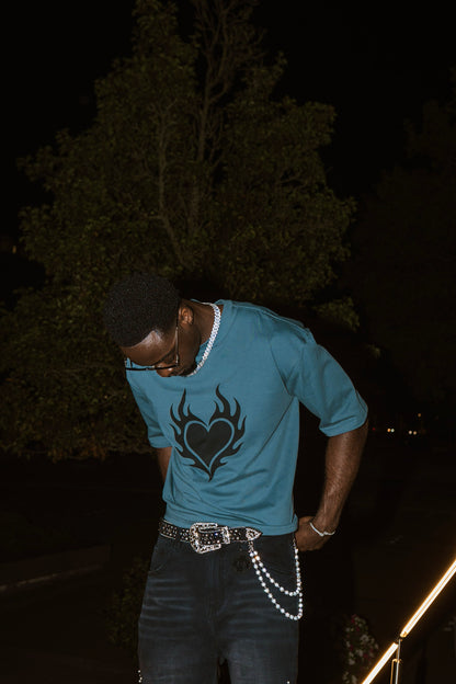 Seventeenth Flame Heart Cropped Tee