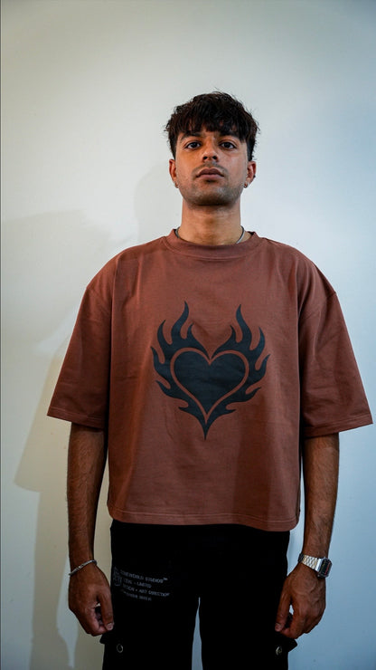 Seventeenth Flame Heart Cropped Tee