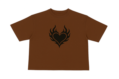 Seventeenth Flame Heart Cropped Tee